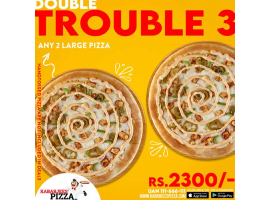 Kababjees Pizza Double Trouble 3 For Rs.2300/-